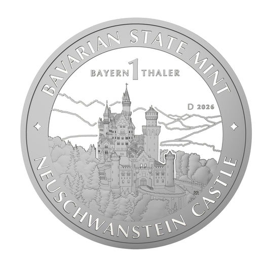Bayern Thaler - Schloss Neuschwanstein - 2026 - 1 oz Silbermünze BU
