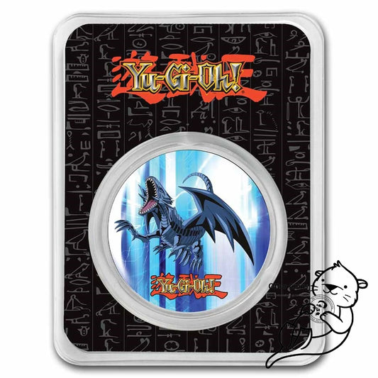 Niue Yu - Gi - Oh! BLUE EYES DRAGON 1 Oz Silbermünze 2022*