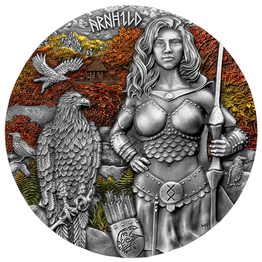 Germania Mint - Valkyries - Arnhild 2025 2 oz Silbermünze Ultra High Relief Color