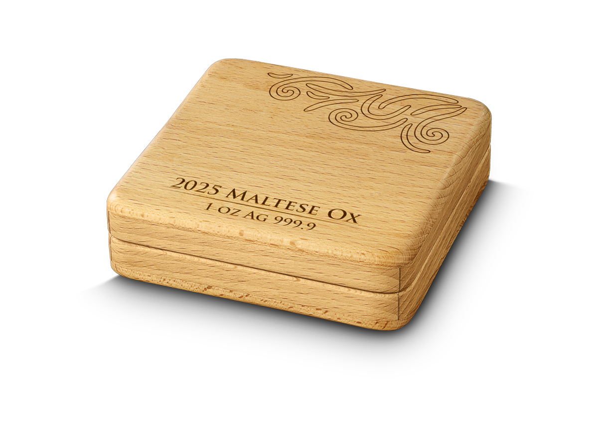 Malta Maltese - Ox - 5€ - Germania Mint 1 oz Silbermünze Ruthenium Gelbgold***