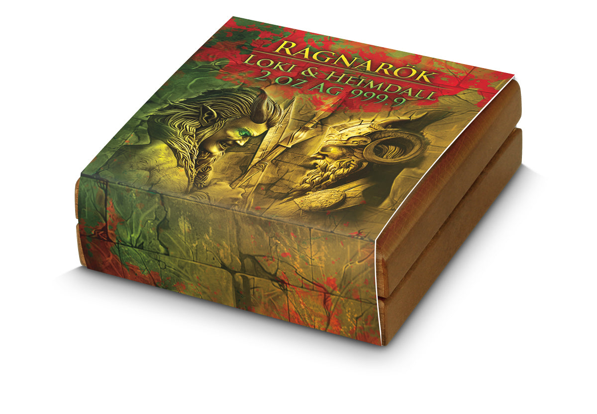 Silbermünze Ragnarök Loki & Heimdall 2 oz 2025 BU Germania Mint Ultra High Relief***