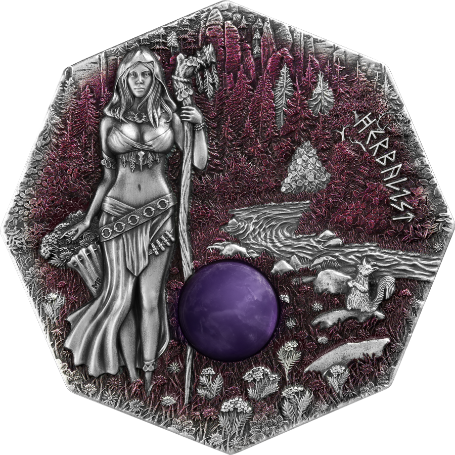 Germania Mint - Witchcraft - #2.Herbalist 2025 2 oz Silbermünze AF UHR UV Effekt***