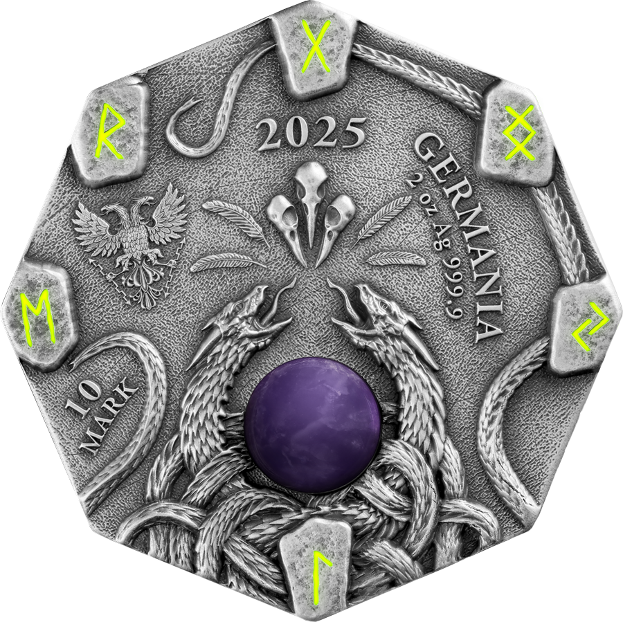 Germania Mint - Witchcraft - #2.Herbalist 2025 2 oz Silbermünze AF UHR UV Effekt***