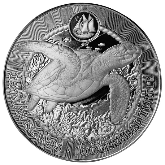 Cayman Islands - Cayman Sea Life - Loggerhead Turtle - 2025 - 1 oz Silbermünze PL