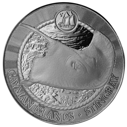 Cayman Islands - Cayman Sea Life - Stingray - 2025 - 1 oz Silbermünze PL