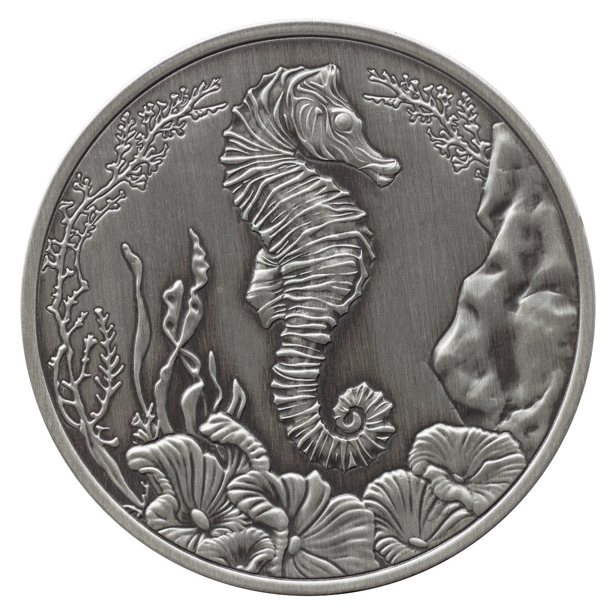 Samoa Seahorse Seepferdchen 2025 - 1 oz Silbermünze Antik