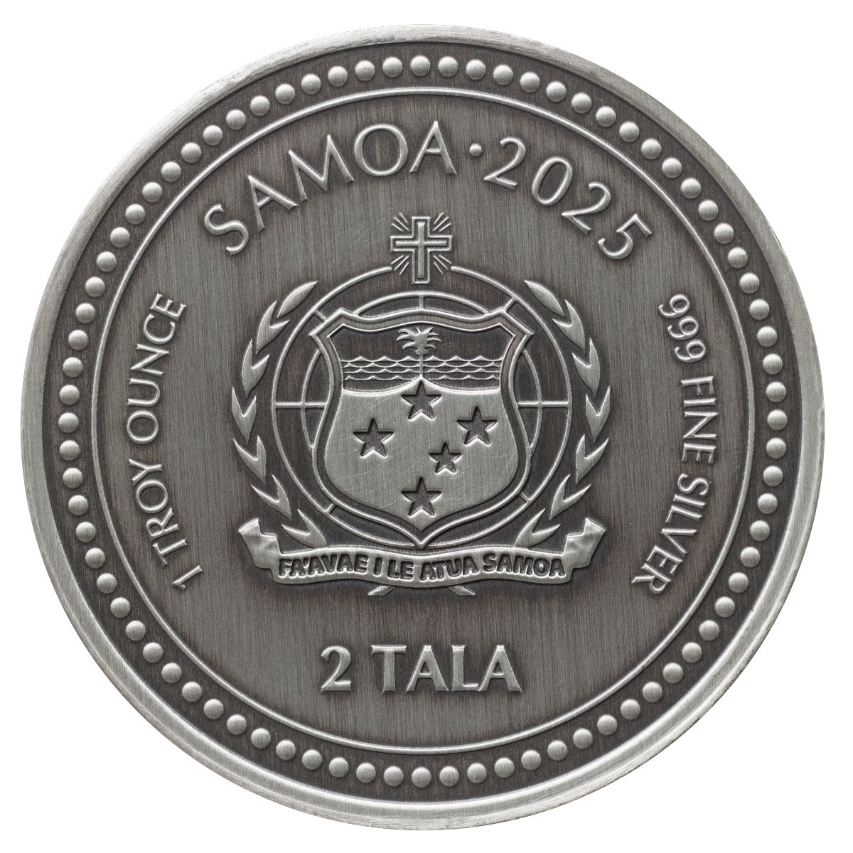 Samoa Seahorse Seepferdchen 2025 - 1 oz Silbermünze Antik