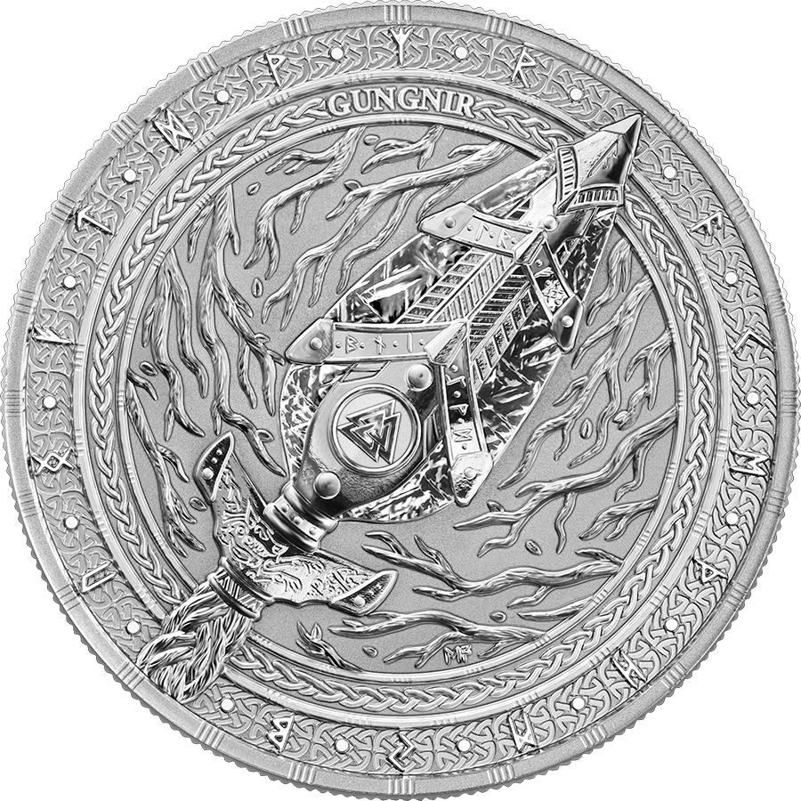 Germania Mint - Artefacts -  3# Gungnir 2026 - 1 oz Silbermünze BU