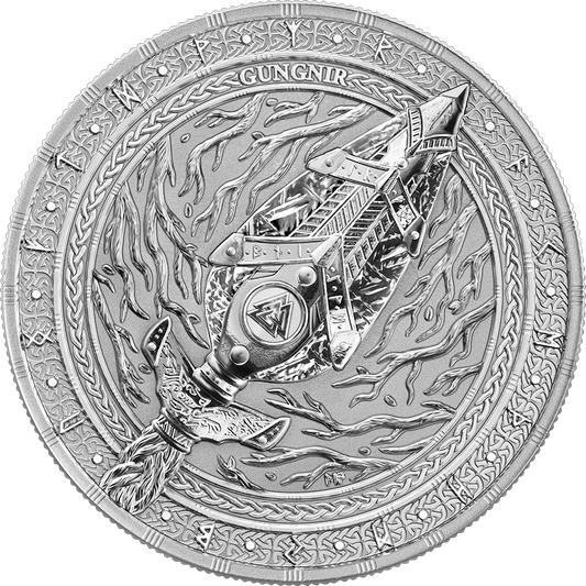 Germania Mint - Artefacts -  3# Gungnir 2026 - 1 oz Silbermünze BU