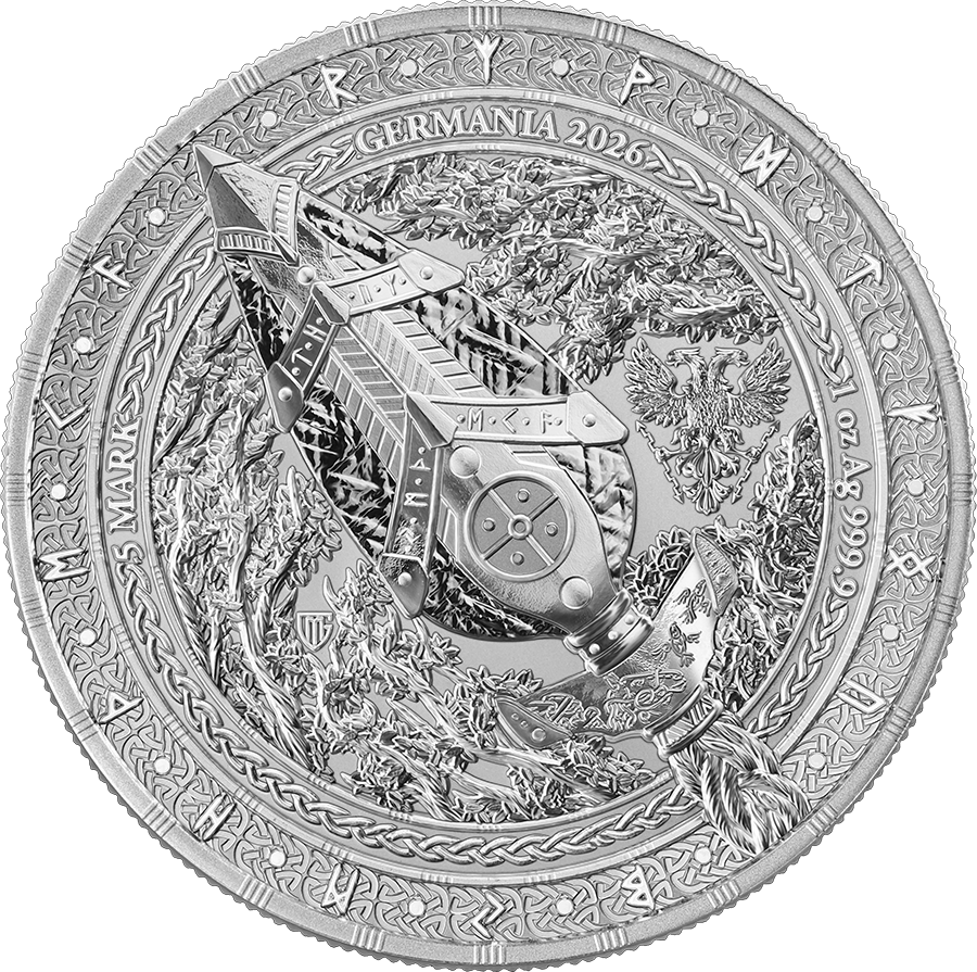 Germania Mint - Artefacts -  3# Gungnir 2026 - 1 oz Silbermünze BU