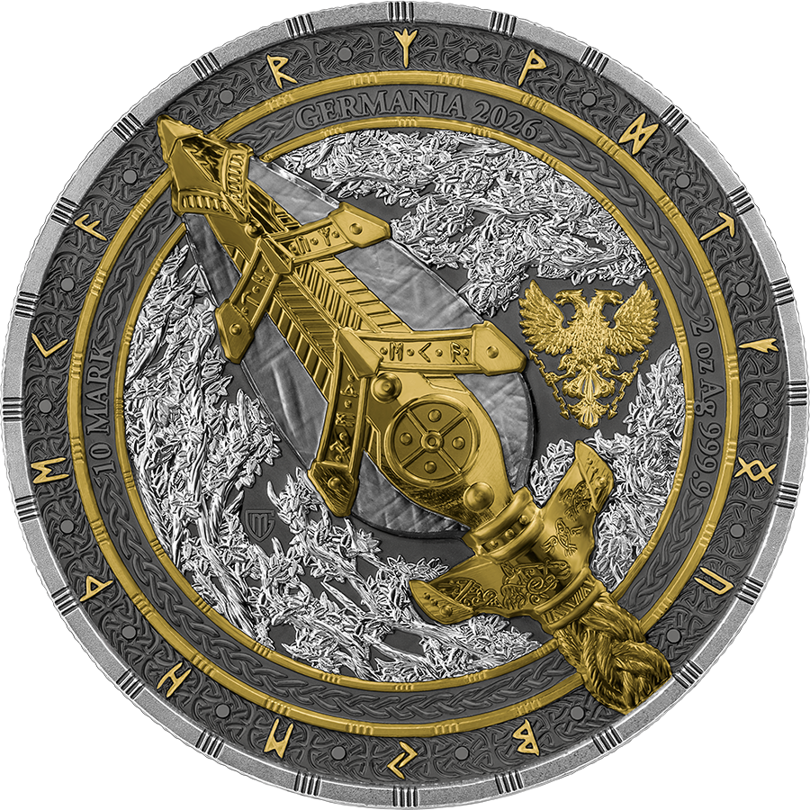 Germania Mint - Artefacts -  #3 Gungnir 2026 - 2 oz Silbermünze UHR