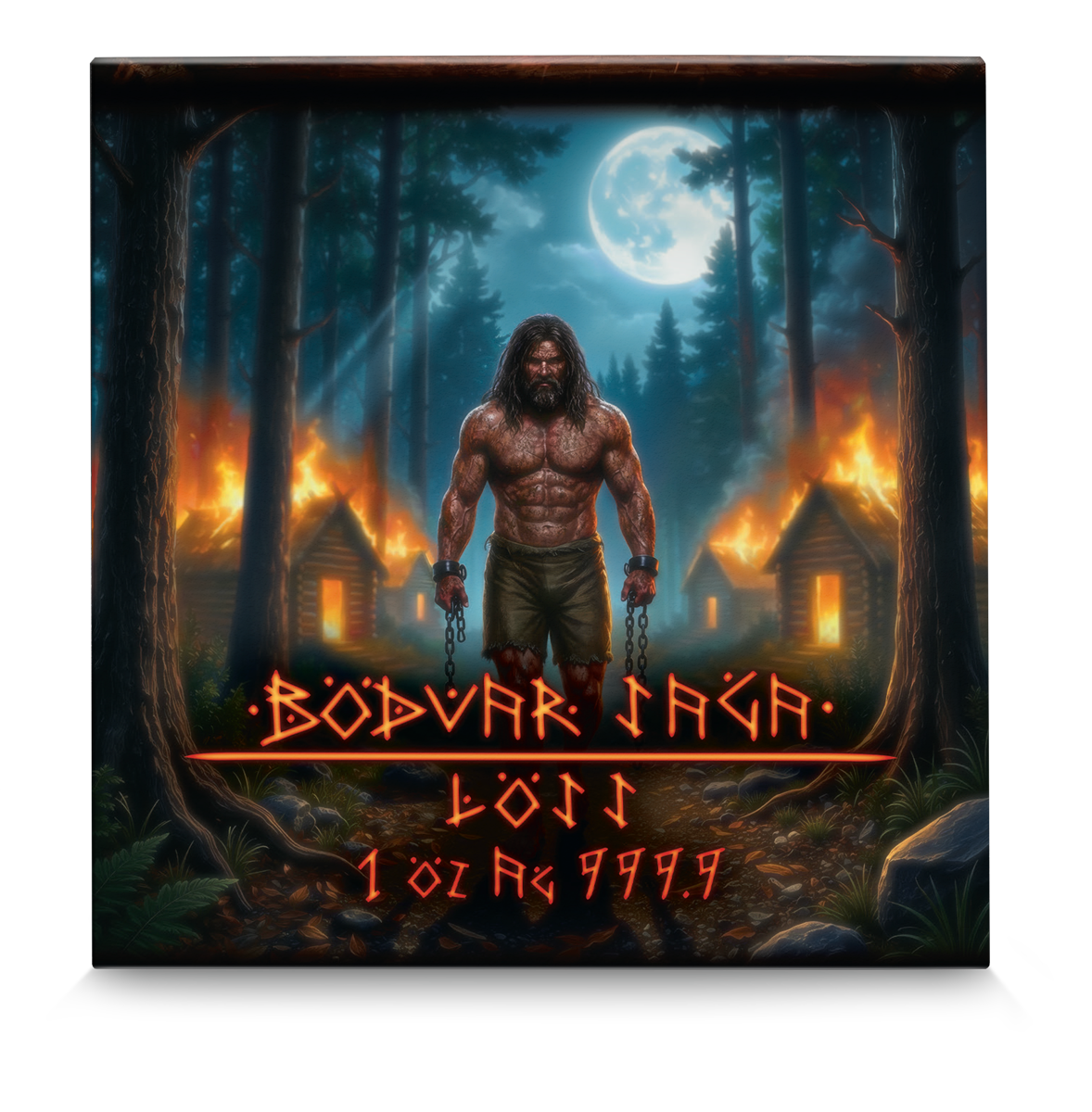 Germania Mint - Bödvar Saga - Loss Vengeful 2026 - 1 oz Silbermünze BU Farbe Antik Finish
