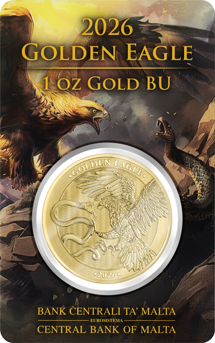 Germania Mint - Malta Golden Eagle 2026 - 1 oz  Goldmünze BU im Safepack**