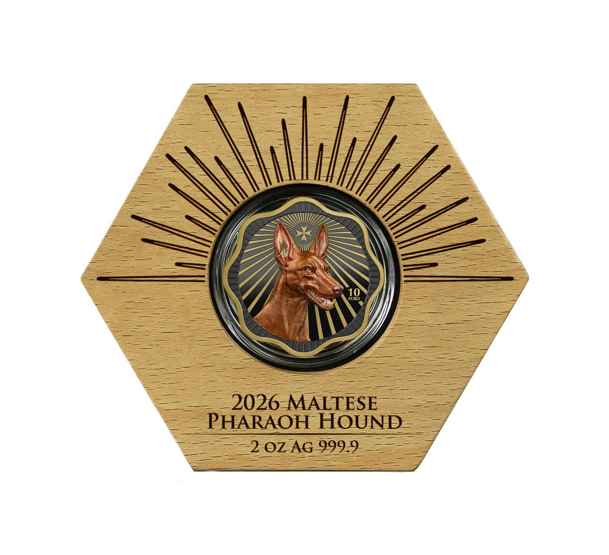 Malta Maltese Pharaonen Hund - Pharaoh Hound - 2026 - Germania Mint 2 oz Silbermünze BU High Relief