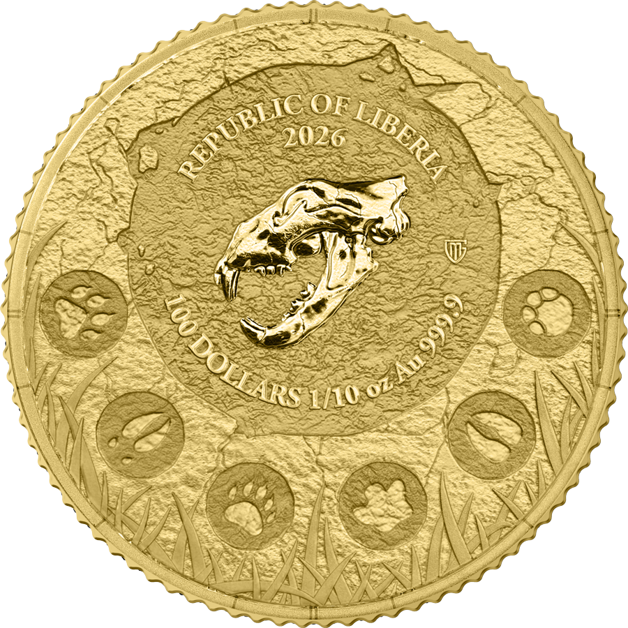 Germania Mint - Megafauna - Cave Lion - 2026 - 1/10 oz Goldmünze BU Safepack**