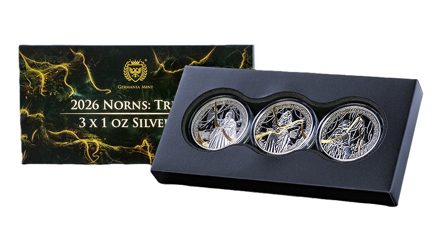 Germania Mint - Norns Triune Set 2026 - Ruthenium Gilded - 3 x 1 oz Silbermünzen