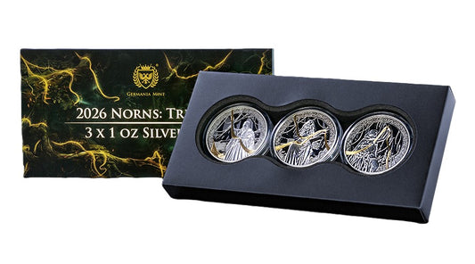 Germania Mint - Norns Triune Set 2026 - Ruthenium Gilded - 3 x 1 oz Silbermünzen