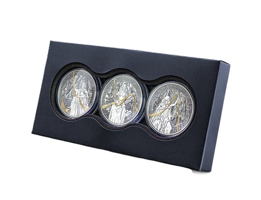 Germania Mint - Norns Triune Set 2026 - Ruthenium Gilded - 3 x 1 oz Silbermünzen