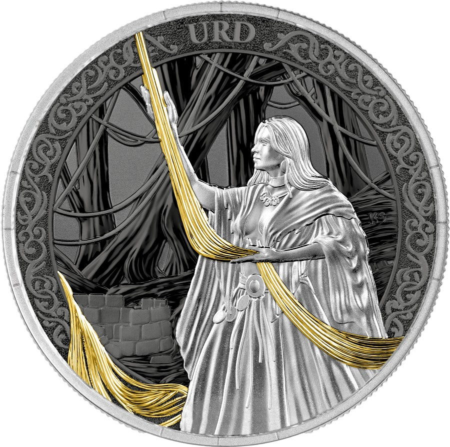 Germania Mint - Norns Triune Set 2026 - Ruthenium Gilded - 3 x 1 oz Silbermünzen