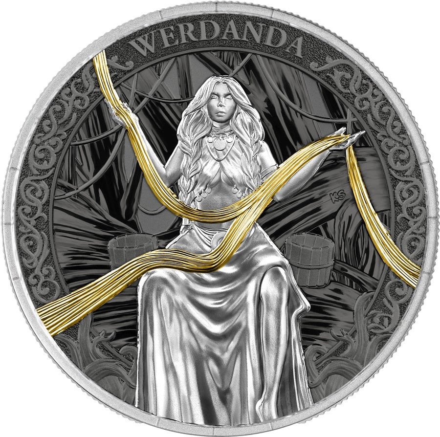 Germania Mint - Norns Triune Set 2026 - Ruthenium Gilded - 3 x 1 oz Silbermünzen