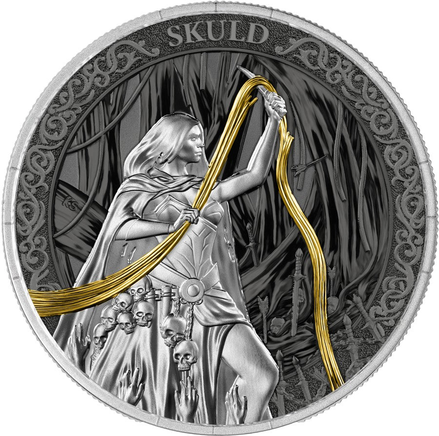 Germania Mint - Norns Triune Set 2026 - Ruthenium Gilded - 3 x 1 oz Silbermünzen