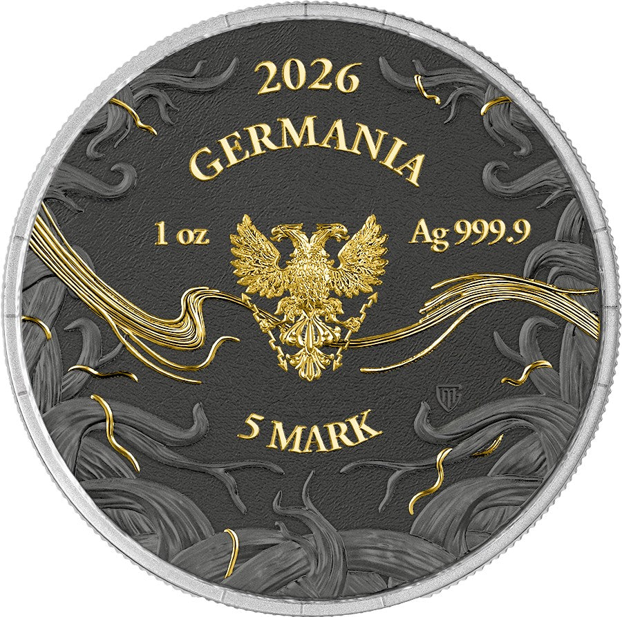 Germania Mint - Norns Triune Set 2026 - Ruthenium Gilded - 3 x 1 oz Silbermünzen