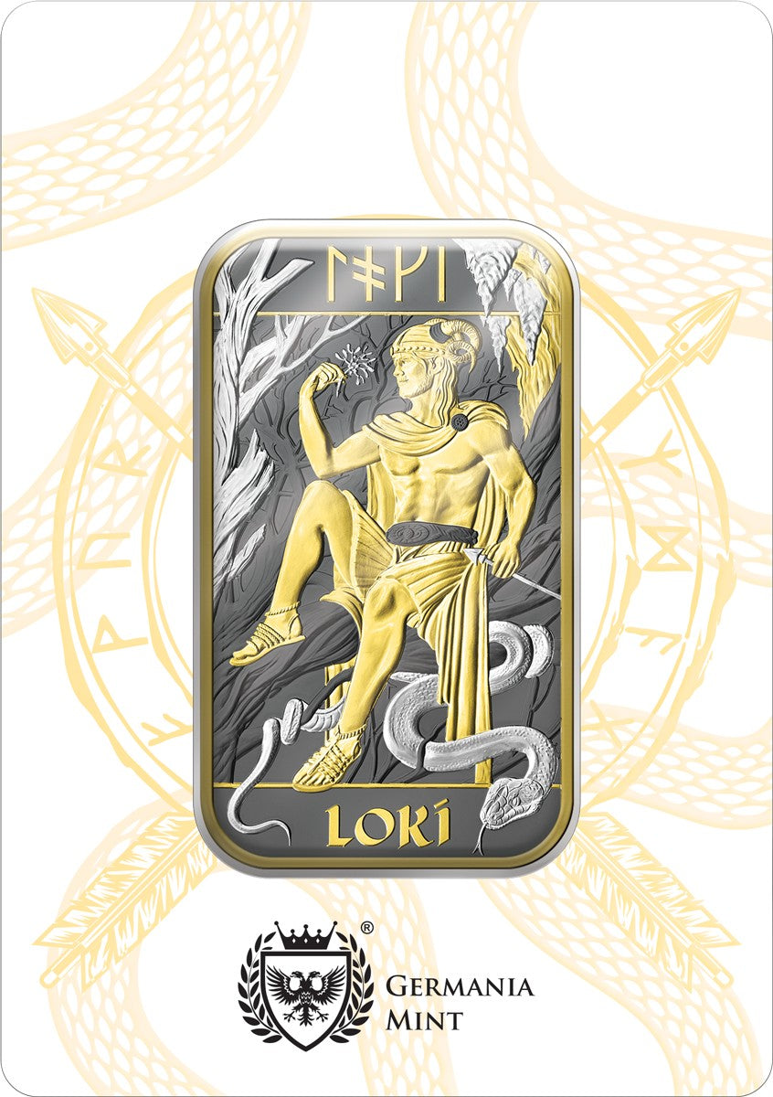 Norse Gods – Loki - Spezial Edition - 1 oz Silberbarren The Royal Mint Germania Mint