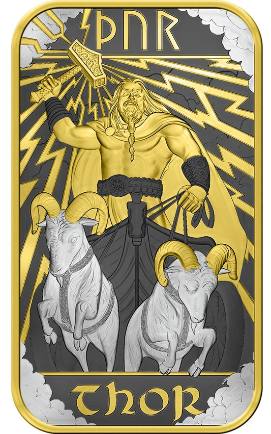 Norse Gods – Thor - Spezial Edition - 1 oz Silberbarren The Royal Mint Germania Mint