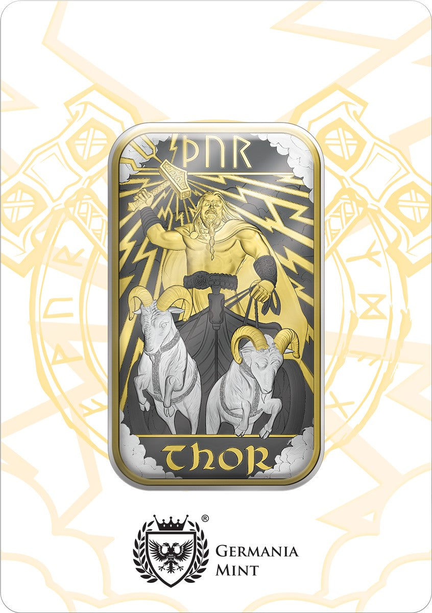 Norse Gods – Thor - Spezial Edition - 1 oz Silberbarren The Royal Mint Germania Mint