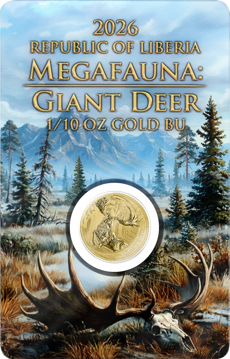 Germania Mint - Megafauna - Giant Deer - 2026 - 1/10 oz Goldmünze BU Safepack**
