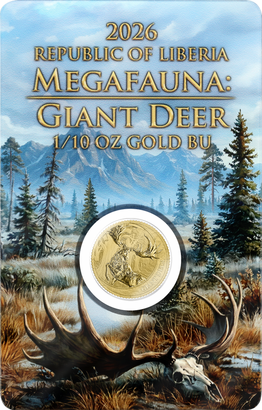 Germania Mint - Megafauna - Giant Deer - 2026 - 1/10 oz Goldmünze BU Safepack**