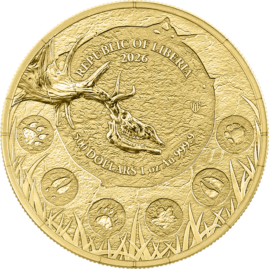 Germania Mint - Megafauna - Giant Deer - 2026 - 1 oz Goldmünze BU Safepack**