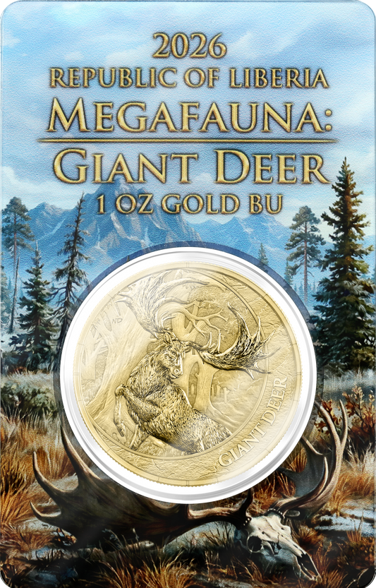 Germania Mint - Megafauna - Giant Deer - 2026 - 1 oz Goldmünze BU Safepack**