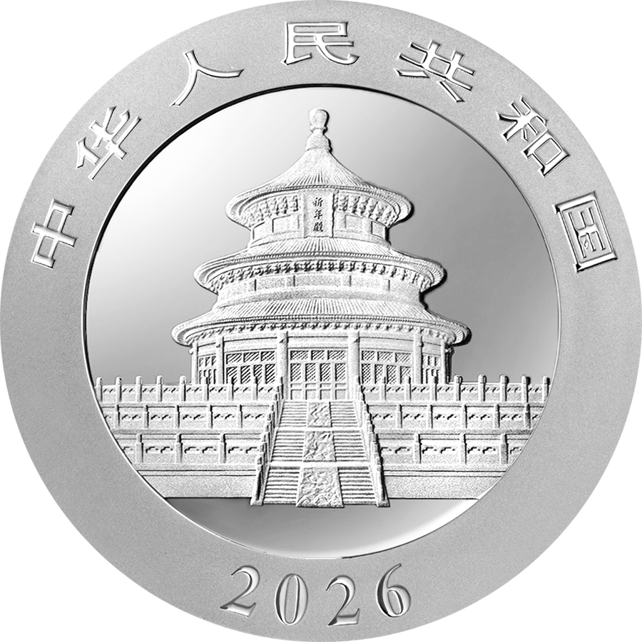 China Panda 2026 - Chamäleon Effekt - 30 Gramm Silbermünze Farbe