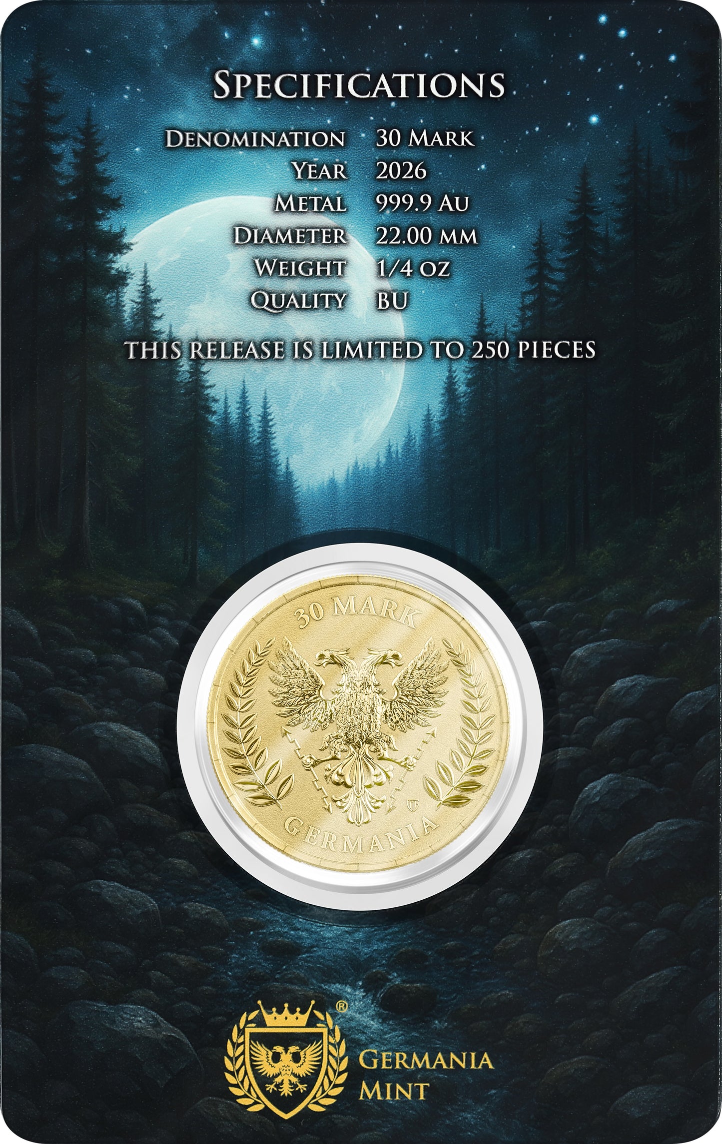 Germania Mint - Germania 2026 - 1/4 oz Goldmünze BU Safepack**