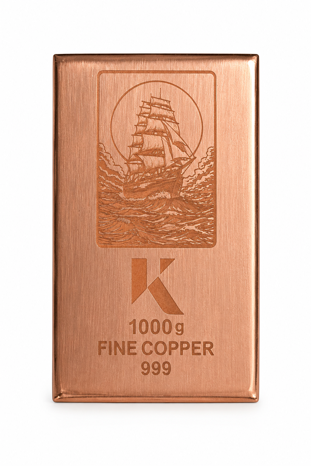 Investmentpaket 20 KG Kupferbarren Kinesis  - 20 x 1 kg Kilo - aus Strang poliert 999 Kupfer