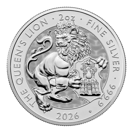 Royal Tudor Beasts - Queen's Lion 2026 - 2 oz Silbermünze