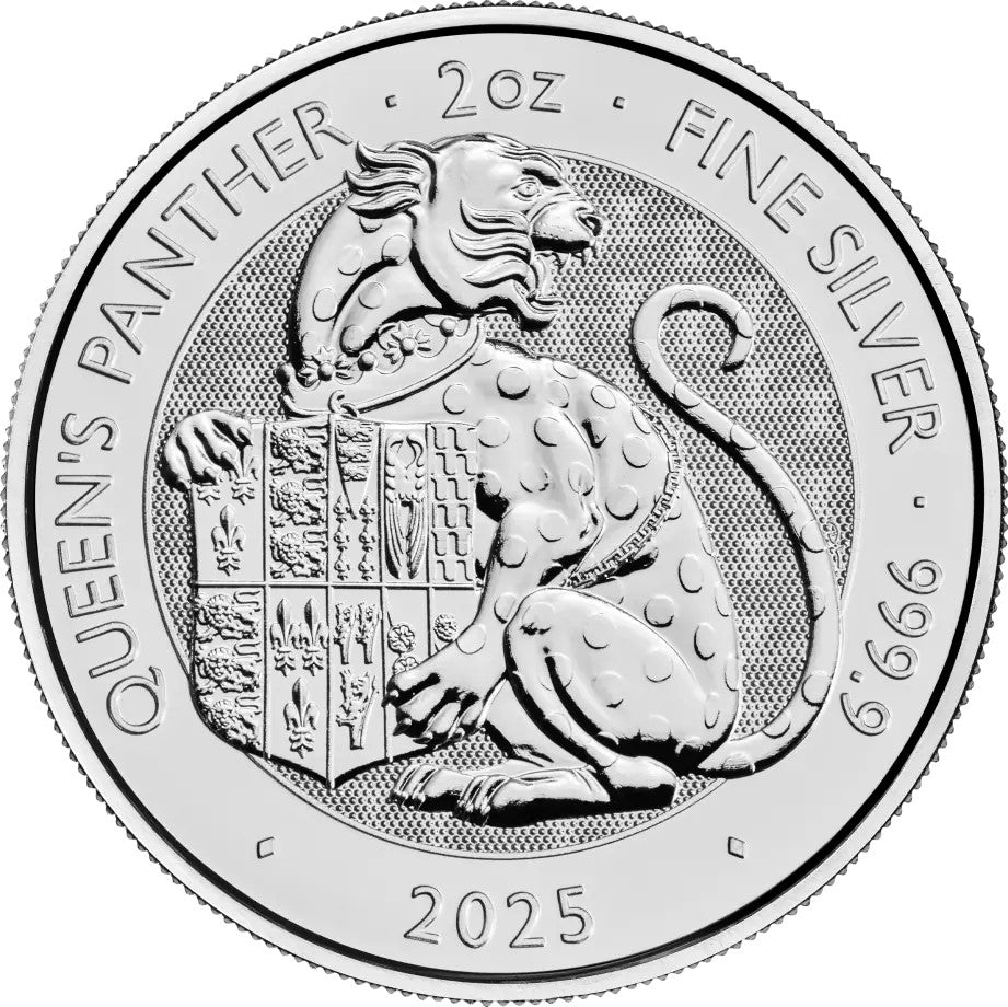 Royal Tudor Beasts - Queen's Panther 2025 - 2 Oz Silbermünze