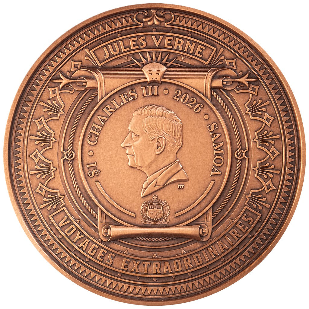 20.000 Meilen unter dem Meer - mit rotierendem Fenster - 2026 - 355 Gramm Kupfer/Silbermünze***