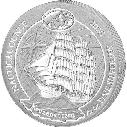 Ruanda Nautical Ounce - Kruzenshtern 2026 - 1/12 oz Silbermünze BU