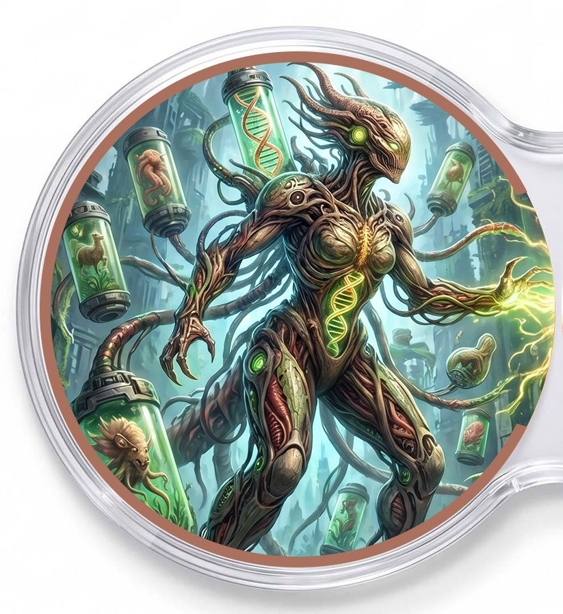 Kupfermedaille 2 x 1 oz Doppelkapsel - Fantasy - Mutanten-Kreatur vs. Kampfroboter