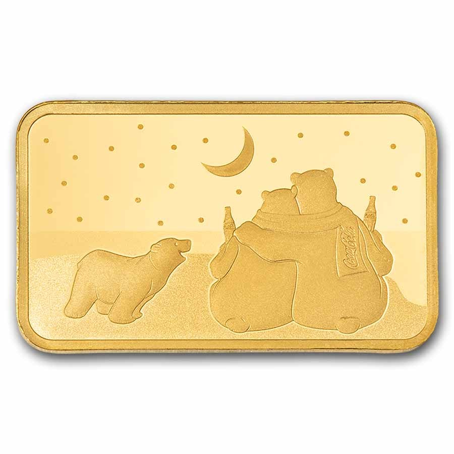 Coca-Cola®  - Bolar Bears Hugs - PAMP - 5 Gramm Goldbarren**
