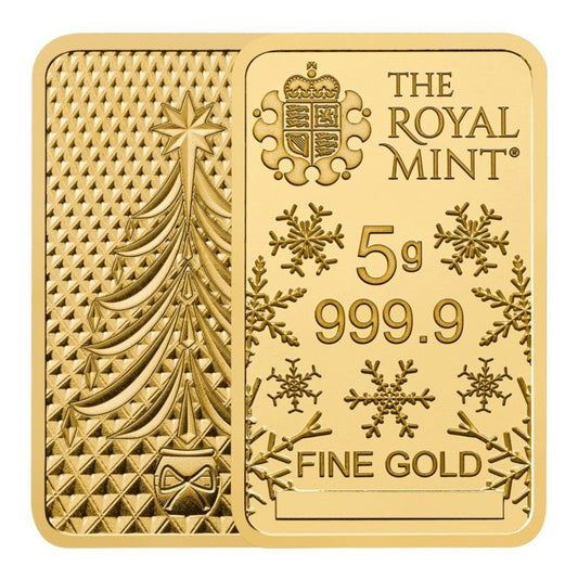 Goldbarren 5 Gramm The Royal Mint - Christmas Tree