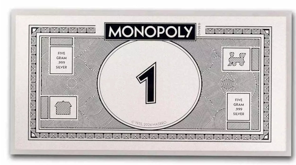 Monopoly™ - Mr. Monopoly™ - 5 Gramm Silver Foil Note 2024*