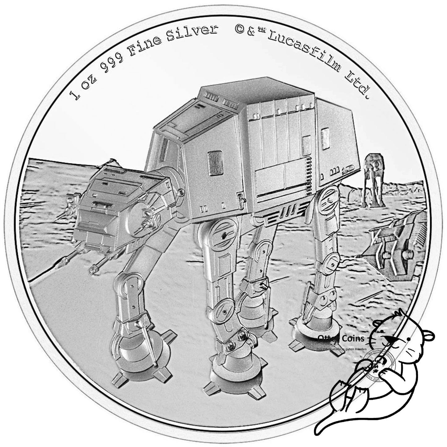 STAR WARS AT - AT WALKER 1 Oz Silbermünze 2022*