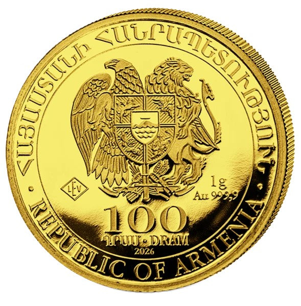 Arche Noah 1 Gramm 2026 Goldmünze **