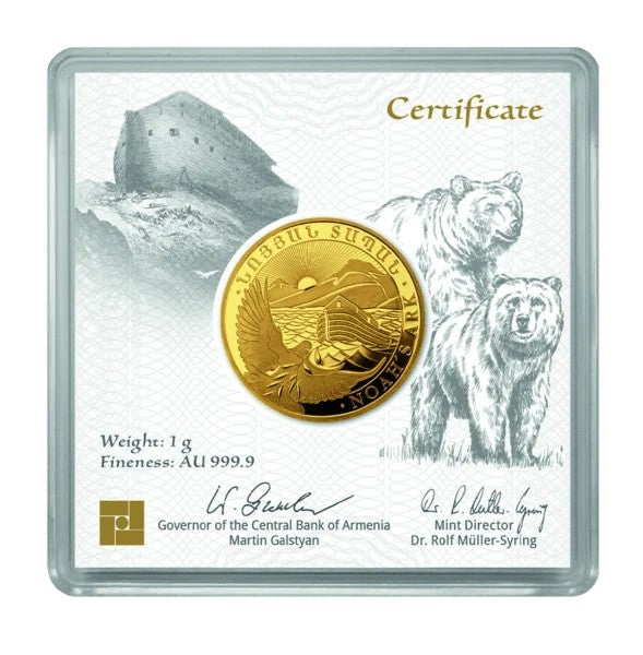 Arche Noah 1 Gramm 2026 Goldmünze **