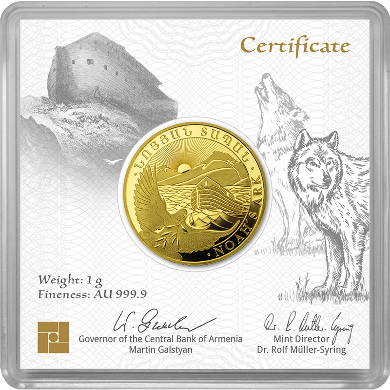 Arche Noah 1 Gramm 2026 Goldmünze **