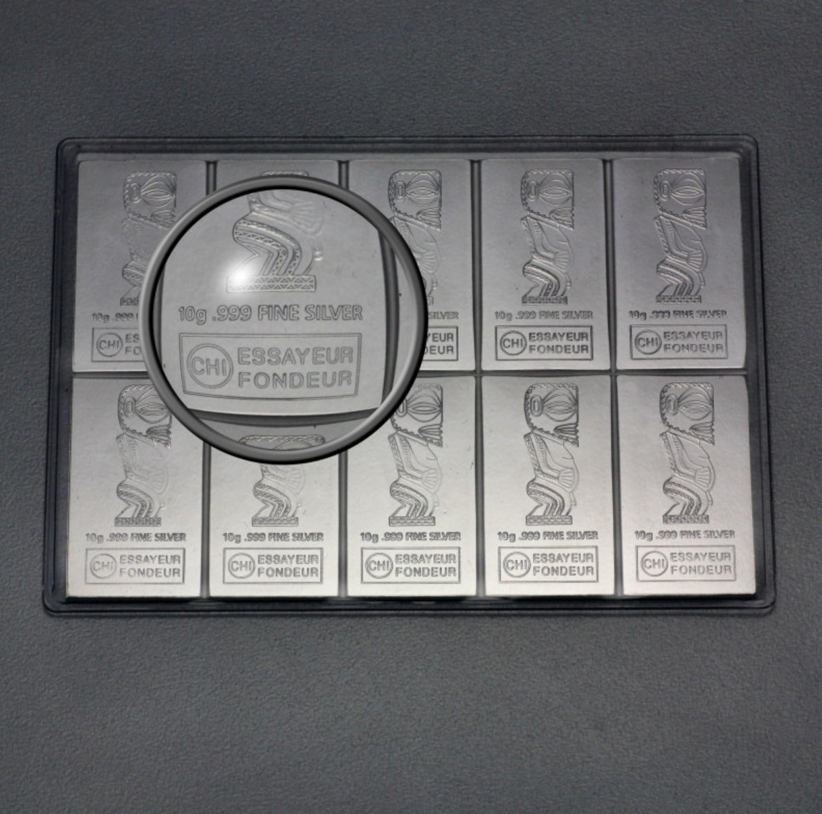 Silbertafel Valcambi "CombiCoin" 10 x 10 Gramm Silberbarren Tafelbarren