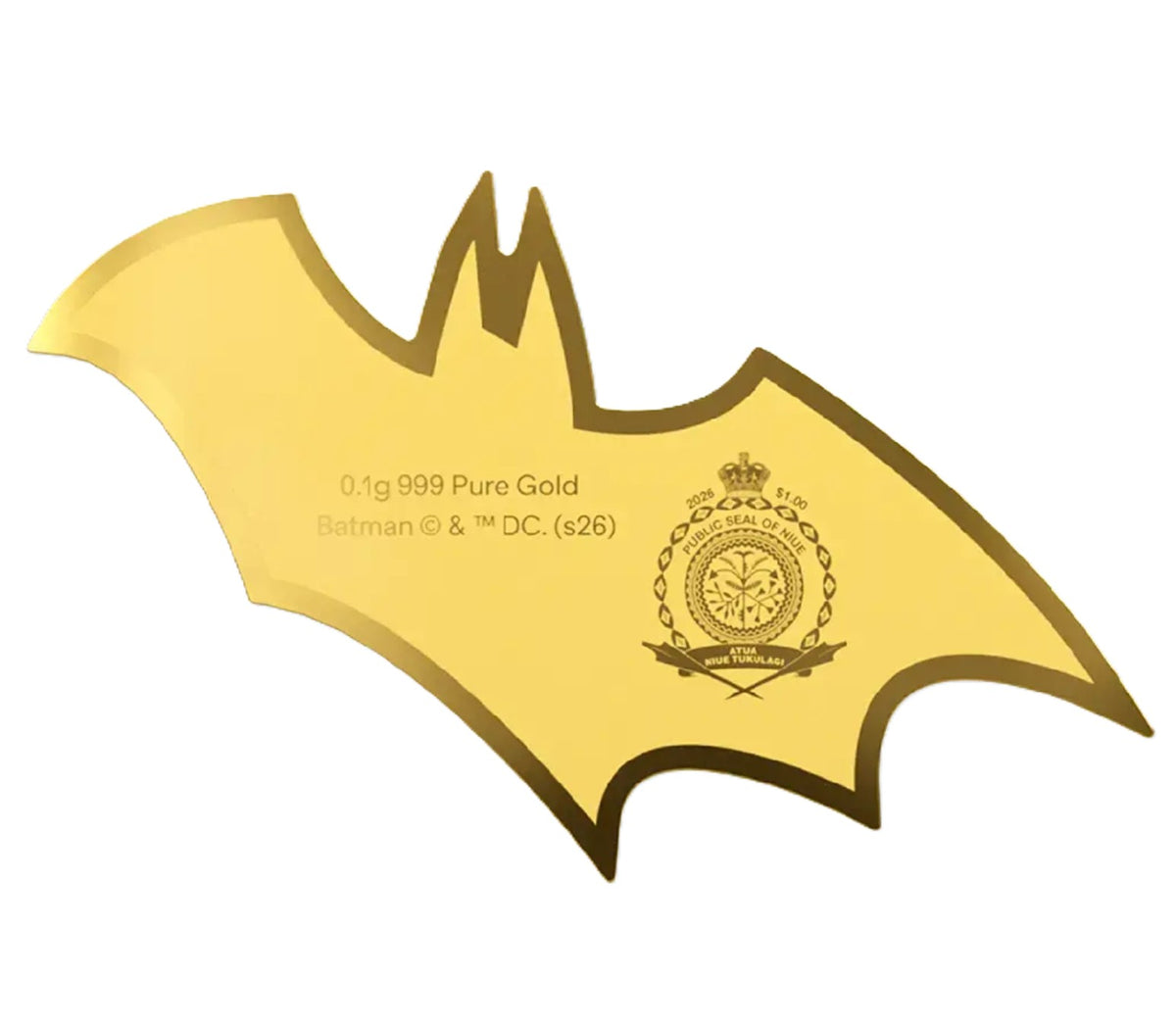 DC Comics™ - Batman™ Emblem 2026 0,1 g Gramm Goldmünze Polierte Platte**